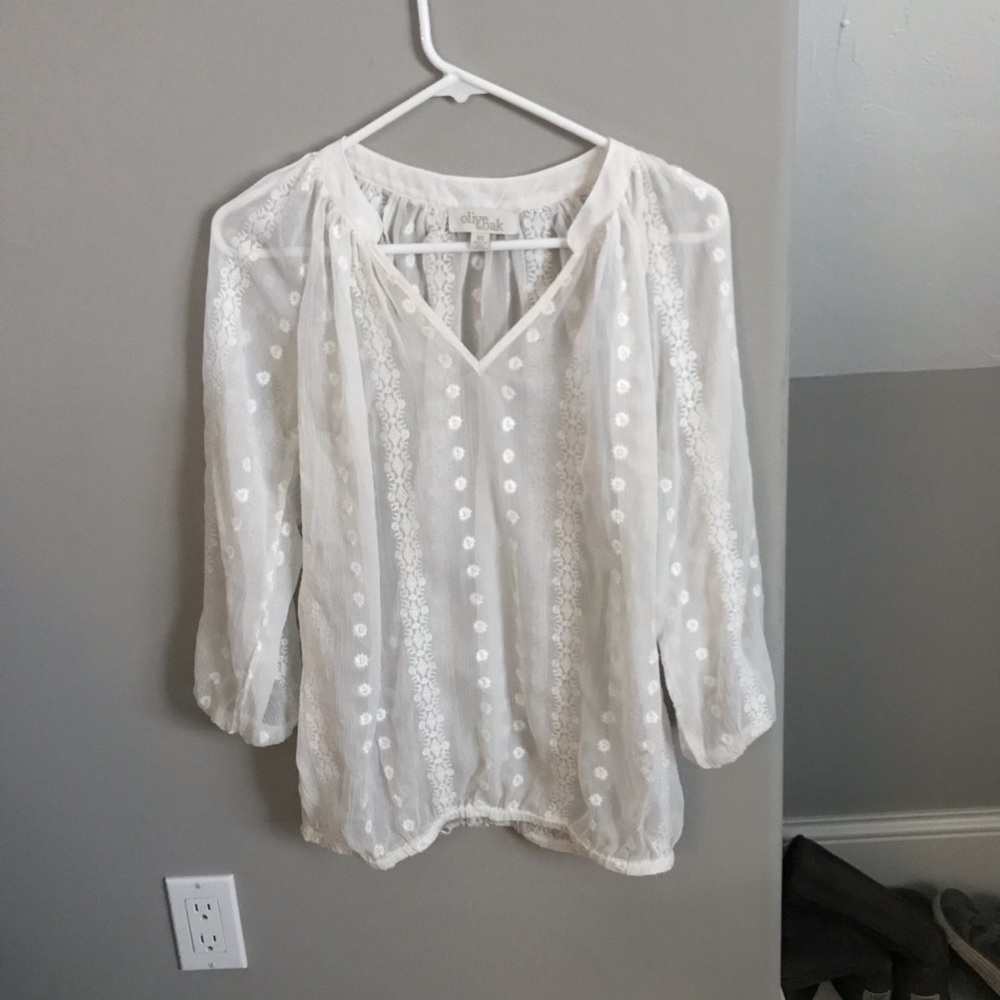Olive & Oak Embroidered Top